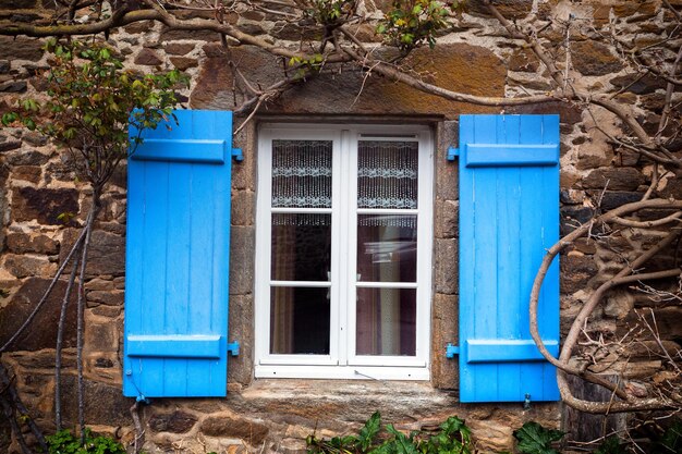 Streets and facades at the most beautiful villages of france  - Saint-Suliac