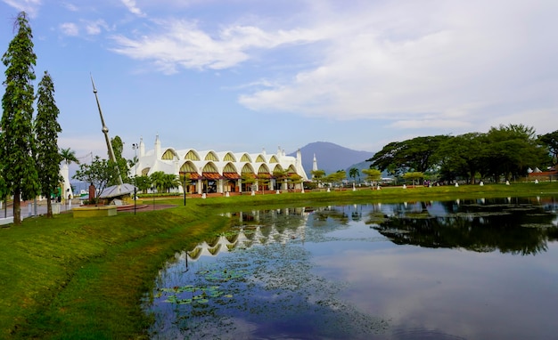 streets and houses town of Kuah of Langkawi island in Malaysia