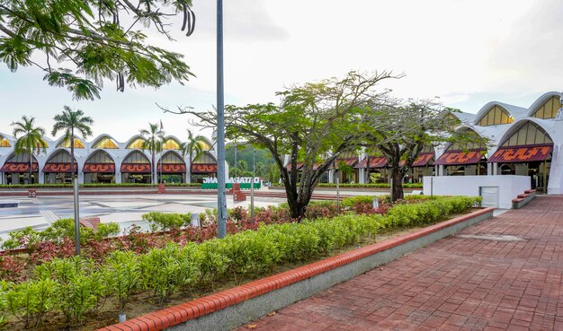 streets and houses town of Kuah of Langkawi island in Malaysia