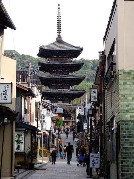 京都の清水寺の通り