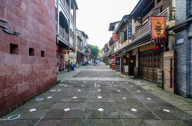 Streets of Nanshan ancient town in Chongqing