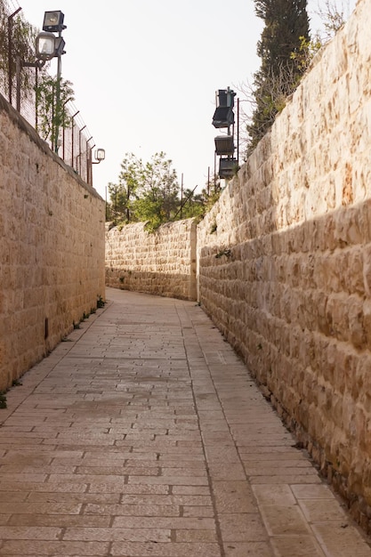 Foto strade della città vecchia di gerusalemme