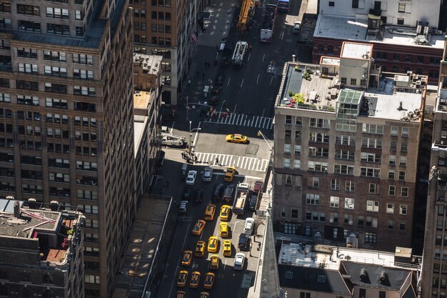 Streets and roofs of Manhattan