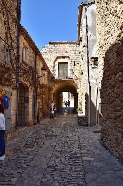 Streets and squares of the beautiful town Peratallada