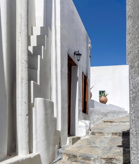 The streets of the town of Chora Northern Sporades Skyros island Greece