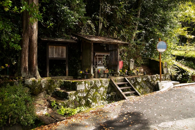 Photo streets and traditional japanese houses at magome juku town along the nakasendo trail in kiso valley