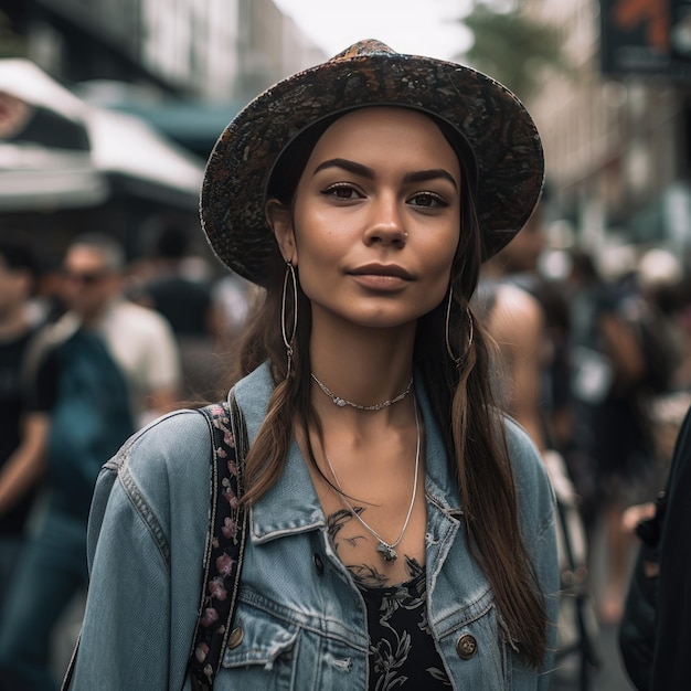 Streetstyle foto van een vrouw