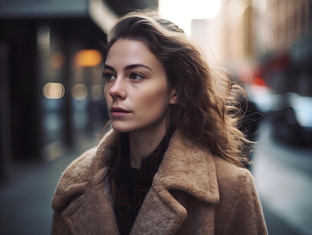 Streetstyle photo of a young woman