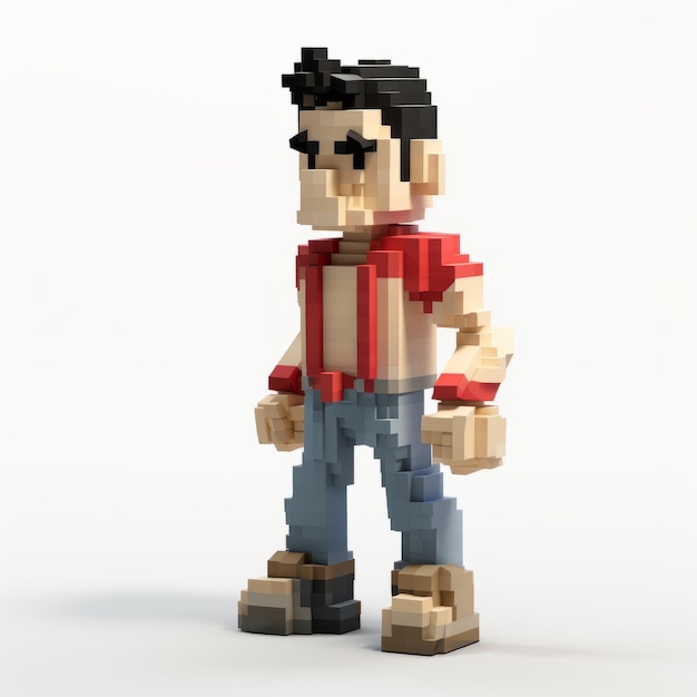 Photo streetwise style 3d pixel character grayson