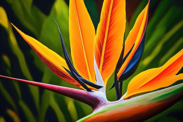 Strelitzia Reginae bloem close-up paradijsvogel bloem Madeira eiland