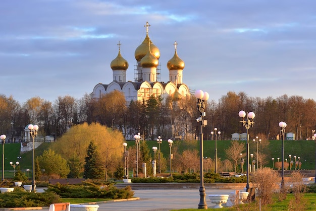 Strelka Park on the river bank