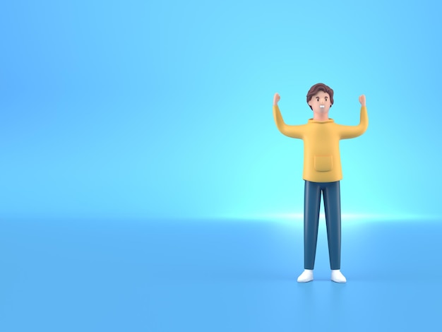 Strength Gesture 3D Illustration