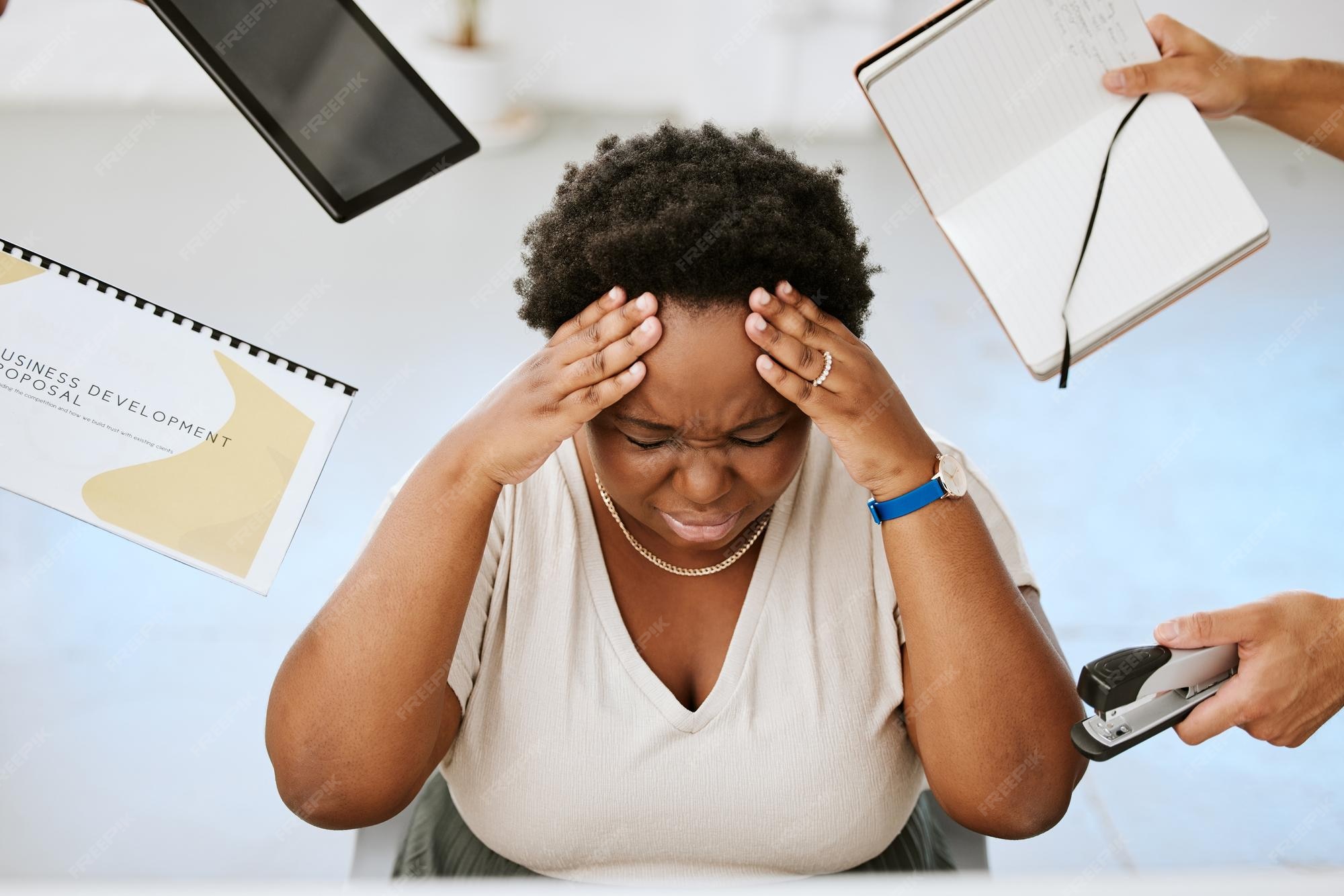 Premium Photo Stressed Depressed And Frustrated Black Entrepreneur premium-photo-stressed-depressed-and-frustrated-black-entrepreneur