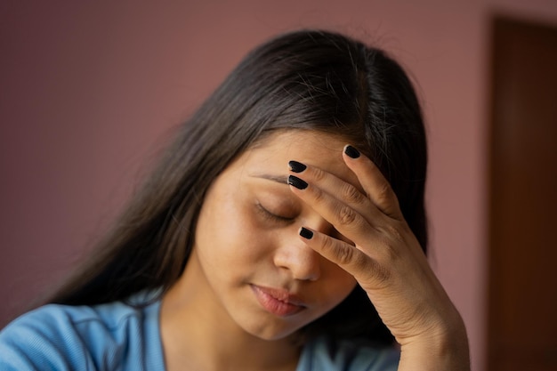 Stressed Indian girl