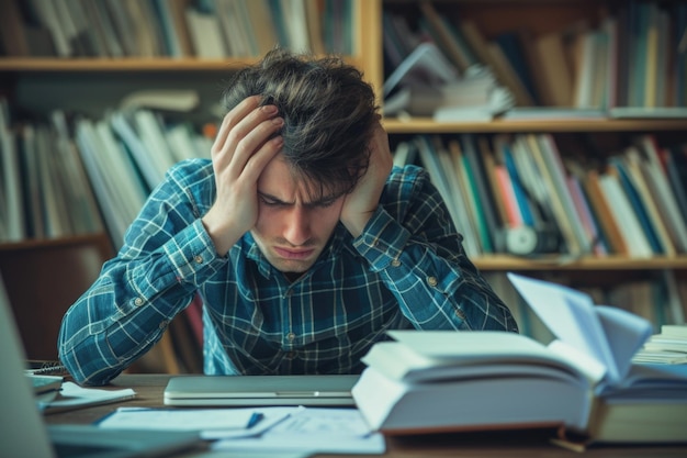 Photo stressed person