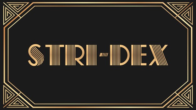 Photo stri dex jazz gold text