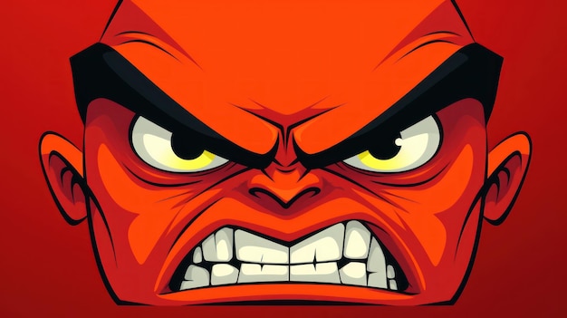 Photo striking angry expression artwork