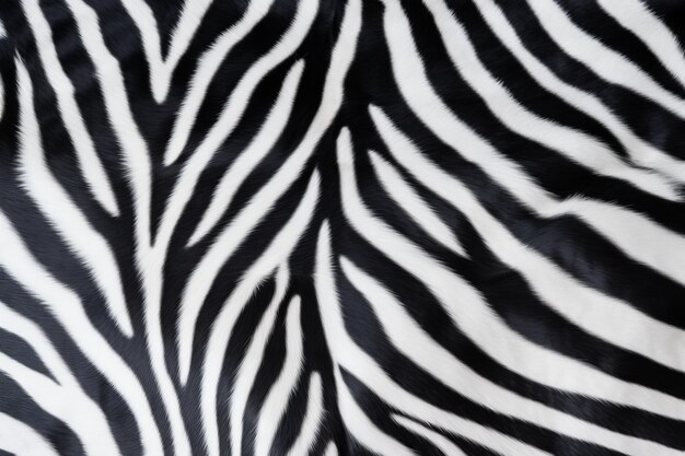 Striking CloseUp Mesmerizing Black and White Zebra Fur Pattern Background