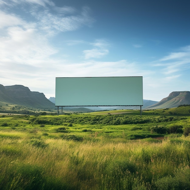 Striking image of a blank billboard frame on a desolate beach endless advertising possibilities