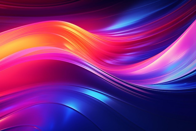 striking neon wave background created with generative ai