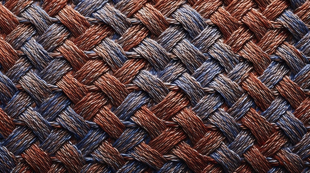 Striking Photo Woven Brown And Blue With Dynamic Brushwork Vibrations