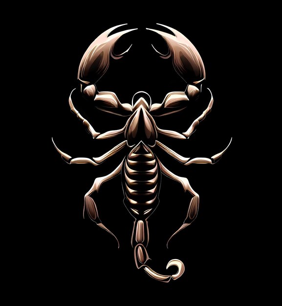 Поразительный логотип скорпиона для роскошных дизайнов и творений