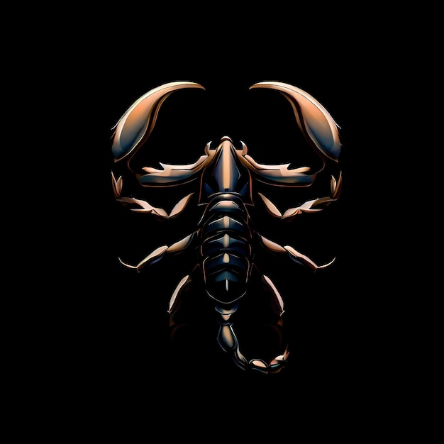 Photo striking scorpion logo for luxury designs and creations