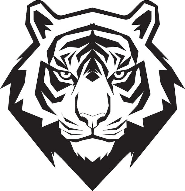 Photo striking tiger logo vector wildcat iconic symbol