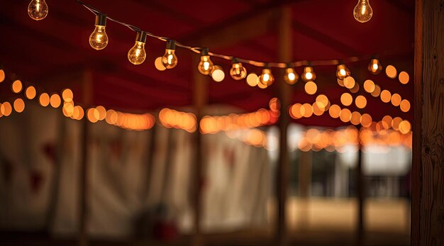 string festivity lights for a marquee festival