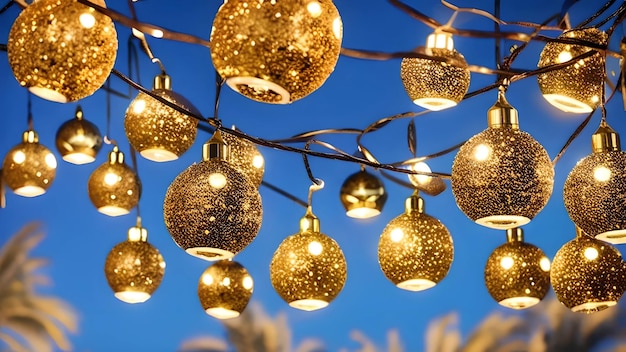 A string of lights used for Eid decoration
