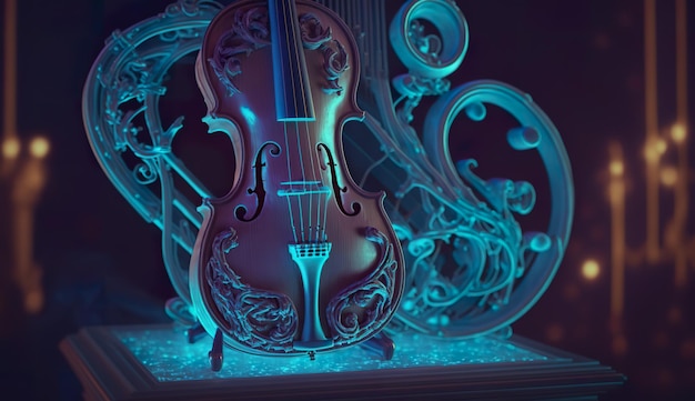 Stringed musical instrument ai generate