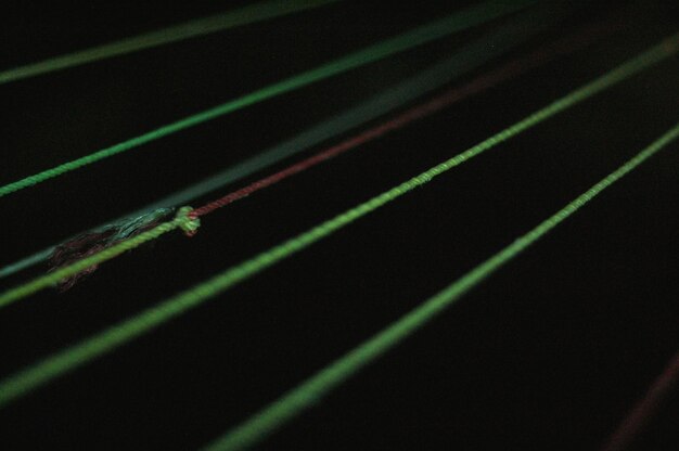 strings against black background