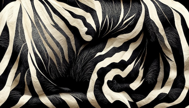 줄무늬 동물 정글 호랑이 얼룩말 모피 질감 패턴 원활한 반복 화이트 블랙