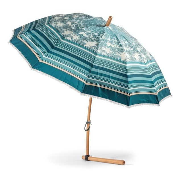 Striped beach umbrella