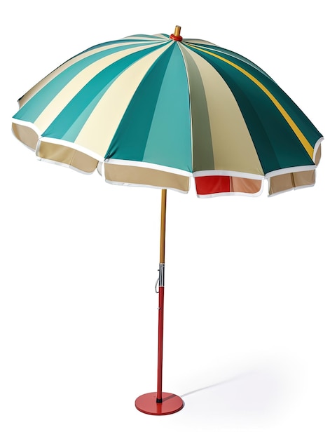 Striped beach umbrella