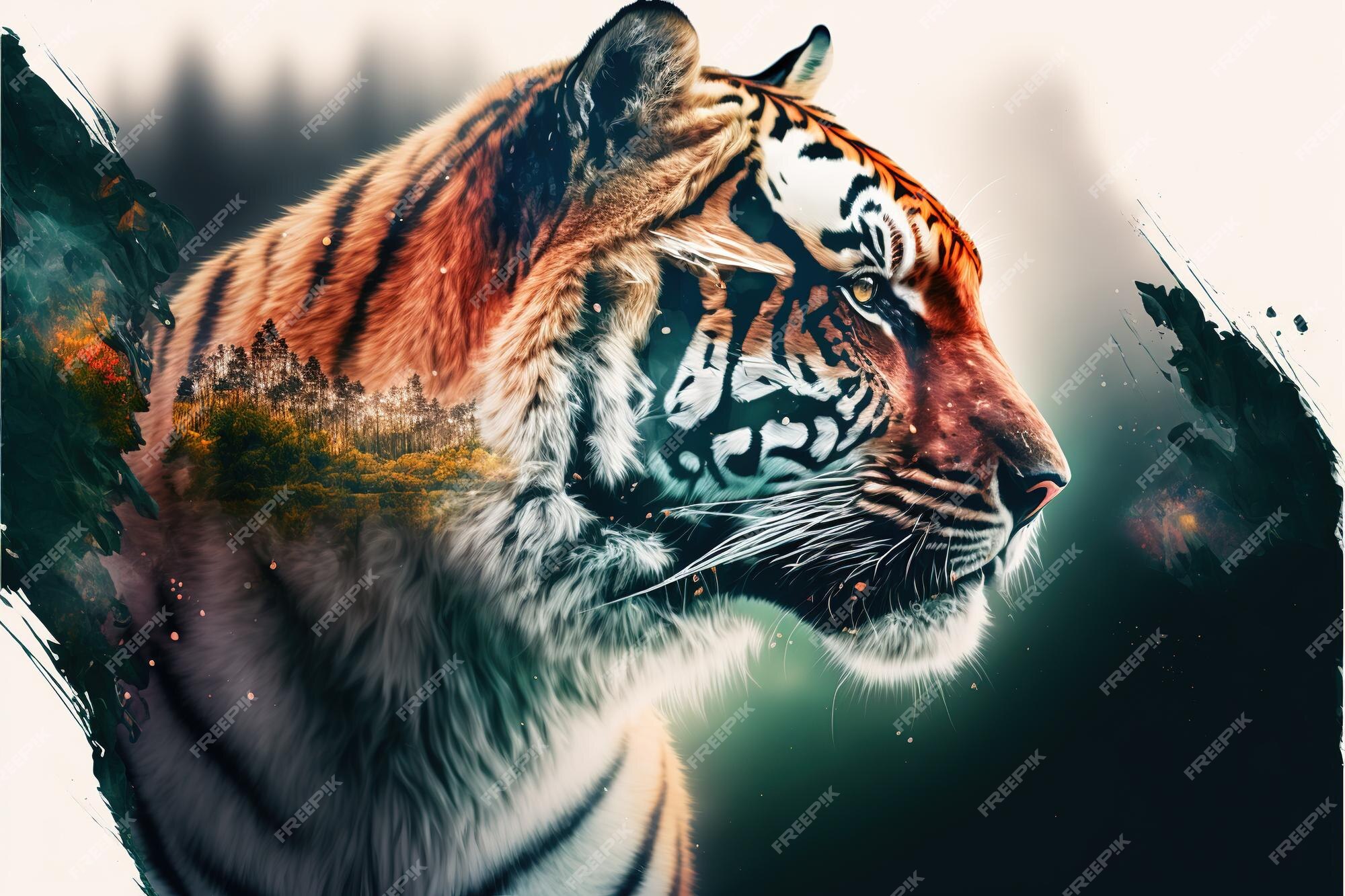 Bengal Tiger 3D - Cats & Animals Background Wallpapers on Desktop