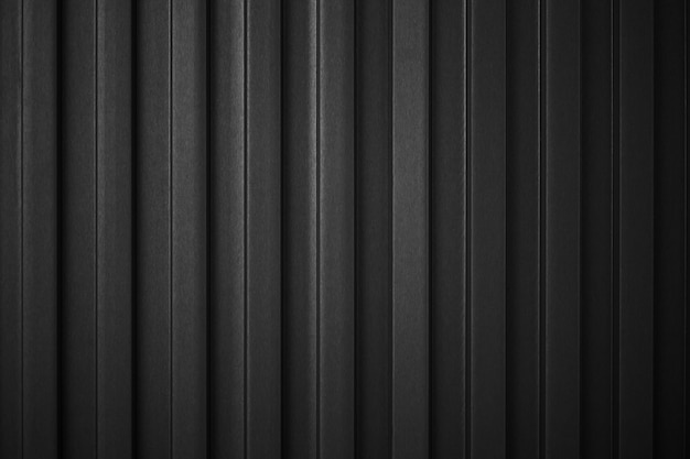 Photo striped black wave steel metal sheet cargo container line industry wall texture pattern for background.