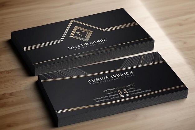 Photo striped business card layout