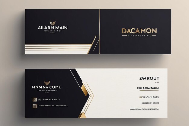 Striped Business Card Layout