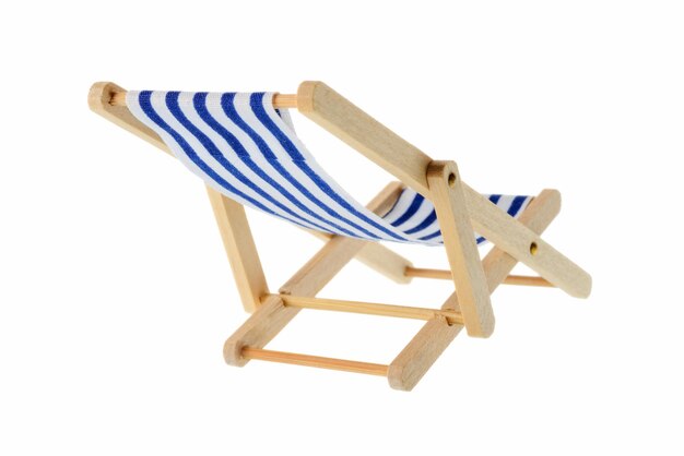 Photo striped deck chair