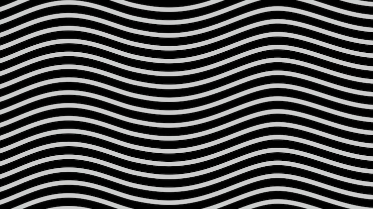 Photo striped geometric background design bending hypnotic rows of narrow stripes