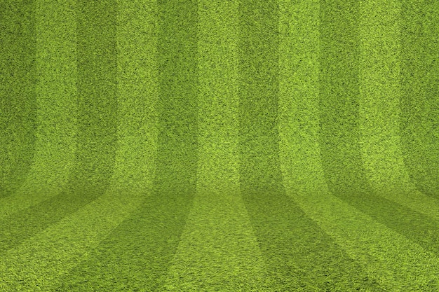 Striped green grass background 3D Rendering