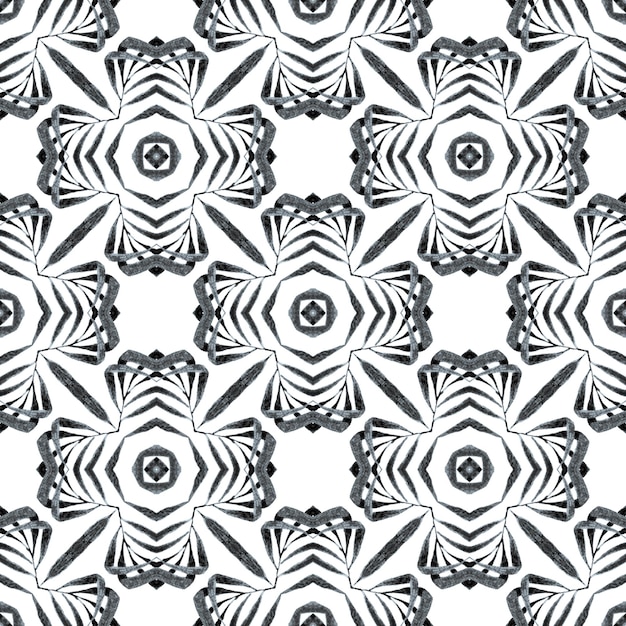 Striped hand drawn design Black and white