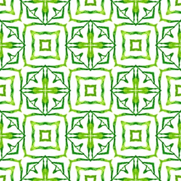 Striped hand drawn design Green posh boho chic summer design Textile ready authentic print swimwear fabric wallpaper wrapping Repeating striped hand drawn border