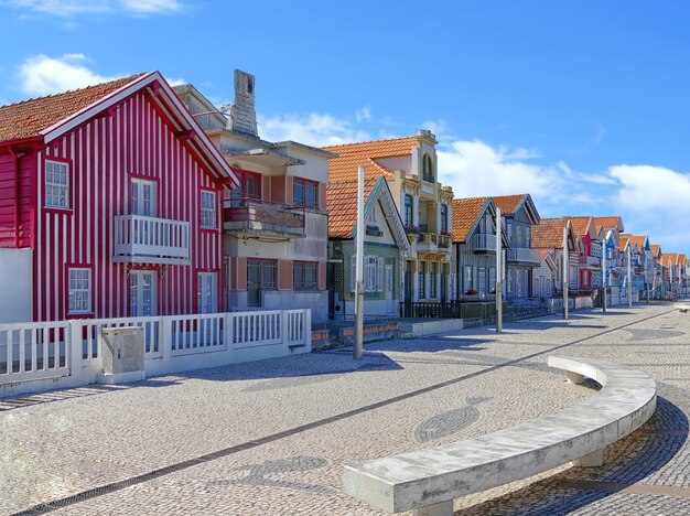 Striped houses in Costa Nova Aveiro