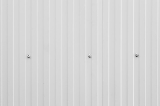 Striped white clean wave steel metal sheet line industry modern fence wall texture pattern for background.