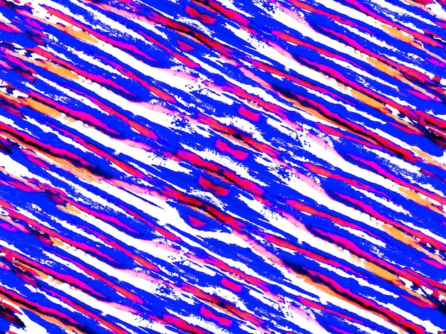 Stripes Seamless Pattern. Geometric Animal Texture. Zebra Skin Print. Animal Camouflage Background. African Pattern. Classic Blue and Lush Lava Red Watercolor Camouflage Design. Abstract Safari Tile.