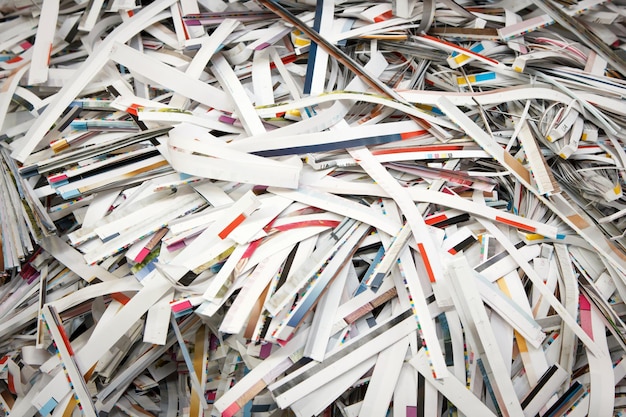 strips of colored paper