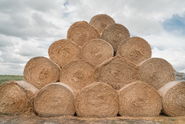 Stro Hooibalen op de boerderij