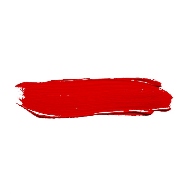 Stroke of bright red paint